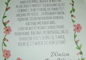 list od pani Wiosny
